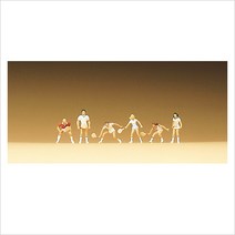Preiser 79041 디오라마 미니어처 테라리움 테니스 치는 선수 6명 세트 사람 피규어 모형 1:160 사이즈