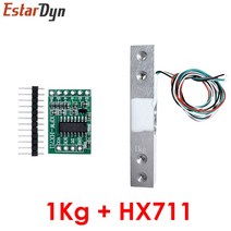 로드 셀 1KG 2KG 5KG 10KG 20KG HX711 AD 모듈 중량 센서 전자 저울 알루미늄 합금 계량 압력, 06 1KG With HX711