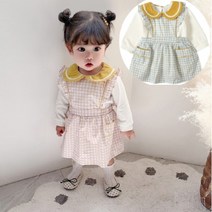 21년 100%면소재 저자극 부드러운 상큼발랄 에이프릴 원피스&티셔츠 2종세트 원피스 등원룩 활동복 나들이룩 외출룩 추천(73-110사이즈)