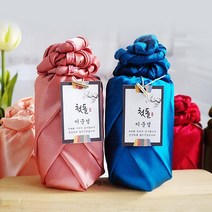 정민이네샵 (격자공단보자기) 전통보자기포장무료 국내산천일염 잡곡 꽃차 320ml 돌답례품 교회답례품 돌잔치선물 결혼답례품 보험판촉상품 소규모고급답례품 추석 명절선물세트, 1개, [고운입자]무공해 안데스소금