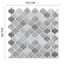 폴리싱타일 Self Adhesive Kitchen Waterproof Vinyl Mosaic Peel and Stick backsplash Wall Sticker Tiles, [02] 10pieces, [05] MSSB720