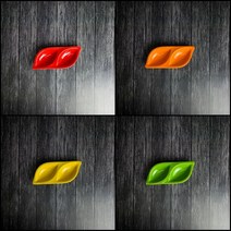 킴스아트 완두콩 2구 종지(4 color), 빨강