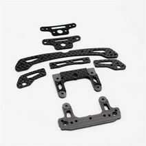 다이캐스트 프라모델 RC 카 부품 수제 앵커 슬라이딩 피쉬 테일 리어 키트 업그레이드 탄소 섬유 부품 타미야 미니 4WD 자동차 모델용 1 세트, 02 MS L black set