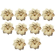 10PCS 꽃 디자인 냅킨 링 금속 골드 냅킨 버클 냅킨 링 홀더 호텔 레스토랑 웨딩 파티 서 저녁 식사 테이블 장식, 하나, 보여진 바와 같이