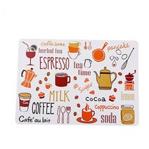 식탁매트 40x28cm PVC 코스터, 레드 애프터눈 티, 2 개 팩
