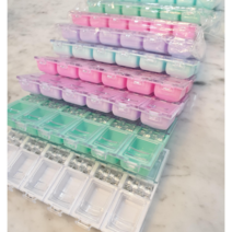 에스메랄디 12칸 네일케이스 스톤 파츠 비즈 비타민통 세트 (10묶음 1세트), 1세트 10개묶음