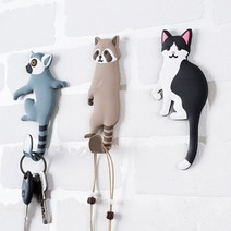 티에스 애니멀벽걸이후크 도어훅 현관 다이소벽걸이후크 현관마스크걸이 모자걸이 무타공벽고리, 북극곰