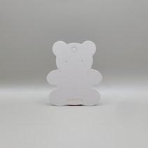 곰돌이 악세사리택 목걸이택 100매, 그레이(무광금박)