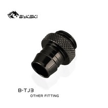 파이프밴딩기 Bykski 10mm 호스 파이프 바브 피팅 3/8 얇은 유연한 튜브 커넥터 7 색 B-TJ3, [04] Black