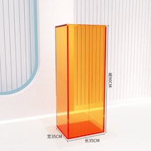 아크릴 진열대 투명 선반 스탠드 선반 스토리지 박스, 공식 표준, 아크릴 오렌지 35x35x90