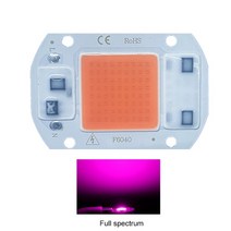 LED COB Chip 10W 20W 30W 50W 220V 110V 스마트 IC 비네드 드라이버 전구 램프 투광 조명 스포트라이트 Diy 드롭쉬핑, Full spectrum, 20W-6040