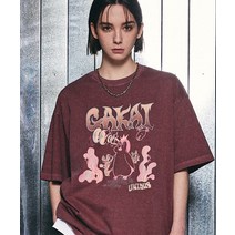 가까이 유니언즈 GAKKAI UNIONS 히든 캐치 피그먼트 반팔 티셔츠 팬텀 핑크