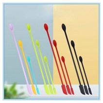 베이킹주걱 실리콘 알뜰 볶음 3 개대 더블 헤드 유연한 스크레이퍼 재 뷰티 주방 주걱 메이크업 브러쉬 마스크 도구, Purple-s