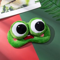 만화 큰 눈 개구리 가리개 빛 증거 밤 마스크 조정 가능한 탄성 밴드 재사용 패치 웃는 남자, [04] Scared frog