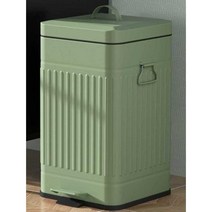 쓰레기통 휴지통 주니어 4세대 싱글마스터 50리터, 16CM 대구경 6L 레트로 녹색