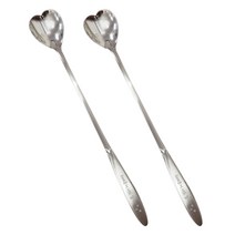 하트 롱티스푼 실버 2P세트 / 나만의 이니셜 각인 소량인쇄