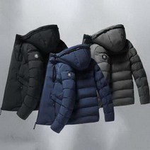 따뜻한 겨울 경량 후드 패딩 점퍼 블랙 네이비 그레이 두꺼운 가벼운 보온 편한 패션 외투 정장 아우터 겨울 어르신 노인 중년 남성 여성 남녀공용 직장인 학생 부모님 잠바 캐주얼 옷