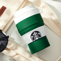 스타벅스 스토조 콜라보 접이식 실리콘 텀블러 초록색