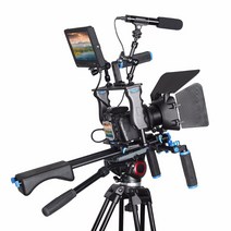 dslr 짐벌 캐논 6dmark2 오막포 Rundour 고품질 카메라 안정기 카메라 dslr 숄더 마운트 리그 + 매트 박스 + 포커스 + dsrl canon 용 케이지, 없음, 한개옵션0
