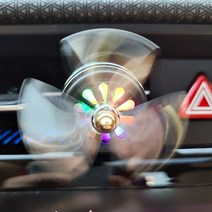 힐링센트 LED 프로펠러 차량용 방향제 세트, 레몬라벤더향, 블랙, 1개