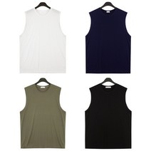 남자 빅사이즈 무지 박시 민소매