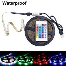 led 스트립 5m 10m 15m 면발광 플렉시블 LED줄 라이트 조명 바 RGB LED 2835 방수 rgb 테이프 5V 리본 다이오드 유연한 스트라이프 램프 USB 플러그 주변, 2년 보증, 1m