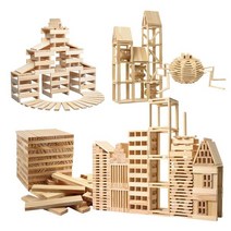 [맥킨더] 카프라 미송 100PCS 원목 블럭 쌓기 나무쌓기 젠가 도미노 W164, 상세 설명 참조