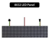 WS2812B 디지털 LED 유연한 개별적으로 다룰 수 있는 패널 1 ~ 5 개 8x8 16x16 Led 픽셀 모듈 매트릭, 03 8x32 Led Panel_01 1PCS