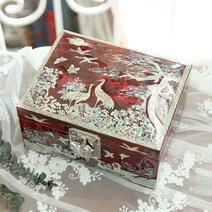 로렌5호 자개보석함 자개함 나전칠기보석함, T9로렌5호자개보석함(인디고):선물포장O