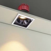 [DBF]2022 새로운 깊은 눈부심 Recessed 통 7W 12W 15W 45도 각도 조정 천장 스포트 라이트 주방 거실, Square, 15W Dimmable, Warm White