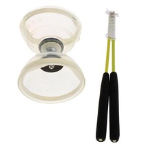 ROYALWAY 중국전통놀이 공죽 요요 디아볼로 죽방울 장난감 13cm 투명색상 5색옵션, 화이트