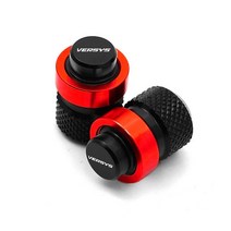 가와사키 Versys 650 1000 X300 300X VERSYS1000SE호완바이크 오토바이 악세사리 휠 타이어 밸브 스템 캡 커버 2 피스, [14] Y-Red