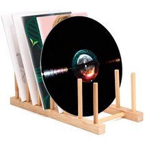 lp수납장 axyb wood bamboo vinyl 레코드 보관 홀더 디스플레이 스탠드 접시 건조 랙, 없음
