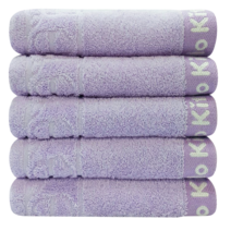 영신타올 헬로키티 리본 세면타올 30수, 보라, 10개