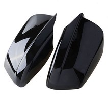 호환 연동 사이드 미러 커버 백미러 윙 미러 캡 bmw 5 시리즈 f10 f11 f18 pre-lci 2010-2013 car accessories original black에, type2 글로시 블랙