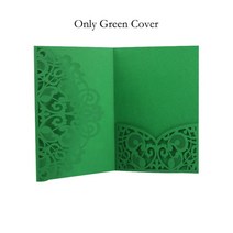 생일축하카드 팝업카드 메세지 세트 레이저 컷 결혼식 초대 카드 인사말 카, 22 Only Green Cover