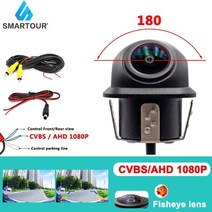 포터 차량후방카메라 Smartour 2k ahd cvbs ccd 어안 렌즈 후면보기 카메라 ahd 1080p 야간 투시경 백업 주차 반전 모니터 용 방수, cvbs ahd 1080p