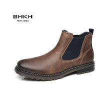 남자 명품 워커 겨울 오토바이 부츠 바이크 신발 bhkh 2022 남성 첼시 부츠 새로운 겨울 남성 부츠 부드러운 Chelsea Boots winter Leather Shoes