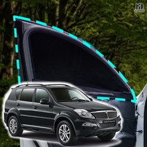 메이빈 차박 모기장 방충망 렉스턴W, SUV/RV-2열(좌+우)+세차타월