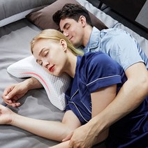 팔베게 커플 팔이 저리지 않는 더블 메모리 폼 베개, 핑크