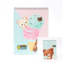 종합장 26cm×18.5cm A4스프링노트 메모노트 예쁜카드 어린이집용품 받아쓰기공책 스프링수첩 링노트 플래너제작 수