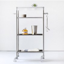 마켓비 이동식 3단 4단 다용도 트롤리 틈새 카트 주방 거실 미용 키친 수납함 웨건