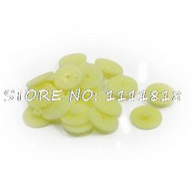 베벨기어박스 직각 알루미늄 DIY 조립 RC 완구 부품 40102B 유형 노란색 플라스틱 기어 20 Pcs