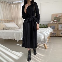 쉐얼유 여성 레이나 리본 트임 롱원피스
