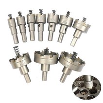 철판 알루미늄 홀가공 초경 홀쏘 13개 세트 Gold