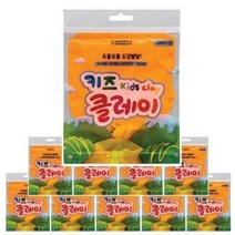 두뇌정서 발달 창의력 증진 색감공부 조물조물 오감발달 클레이 50g 주황 10개