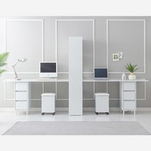 2400 트윈 책상 책장 세트 G100, 아카시아