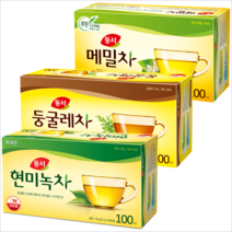 동서 현미녹차100T+둥글레차100T+메밀차100T 1.5ml, 3개, 100개