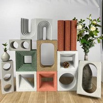 담장블럭 큐 콘크리트 블럭 벽돌 발포세라믹부재 망홍중공 시멘트제품 다공 칸막이장식 구궁격, 없음