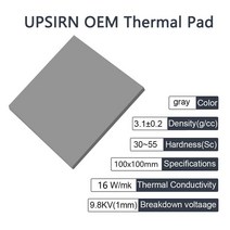 겔리드써멀패드 Upsiren-OEM 방열 실리콘 패드 CPU/GPU 그래픽 카드 수냉 열 매트 마더 보드 그리스, [03] 21W Thermal Pad, [01] 100X100X0.5mm